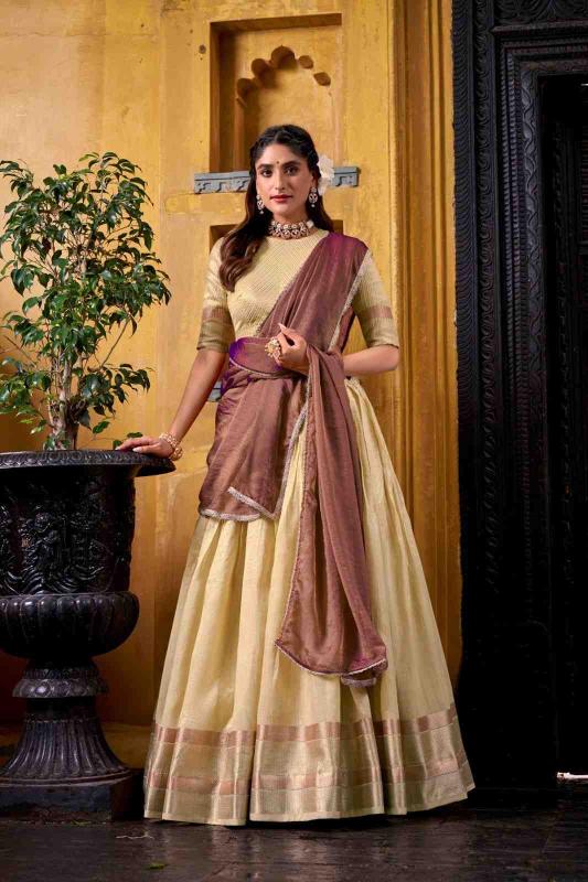 Taraa L 2025 Dupion Silk Zari Affordable lehengha choli wholesalers in Hyderabad